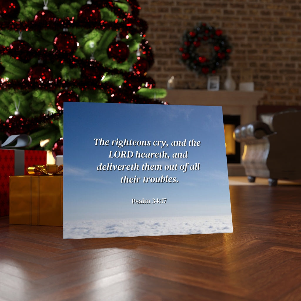 Scripture Walls The Righteous Cry Psalm 34:17 Bible Verse Canvas Christian Wall Art Ready to Hang Unframed-Express Your Love Gifts