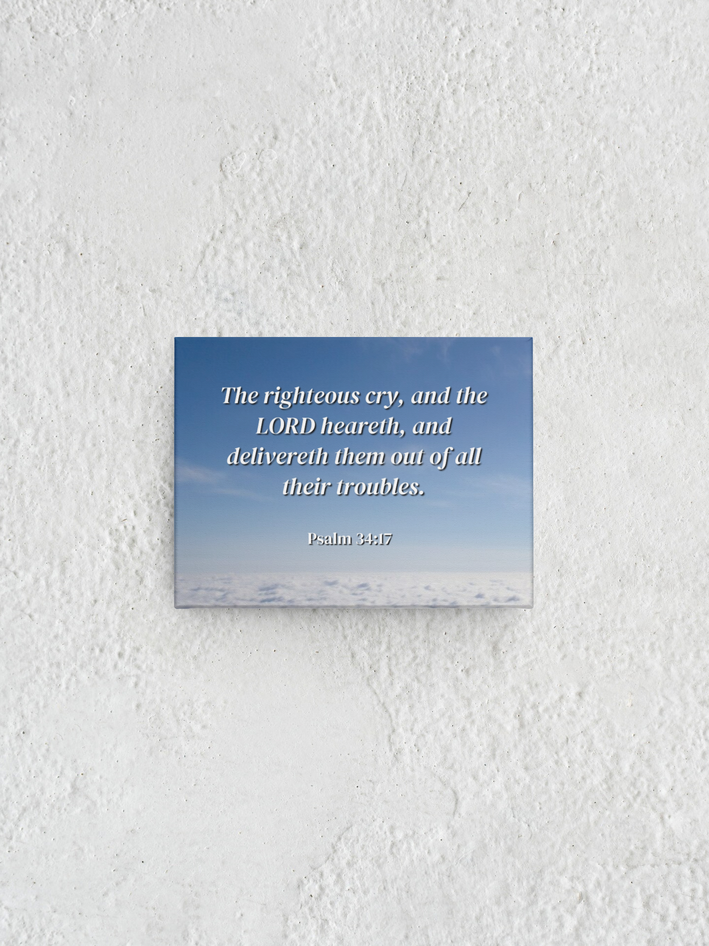 Scripture Walls The Righteous Cry Psalm 34:17 Bible Verse Canvas Christian Wall Art Ready to Hang Unframed-Express Your Love Gifts