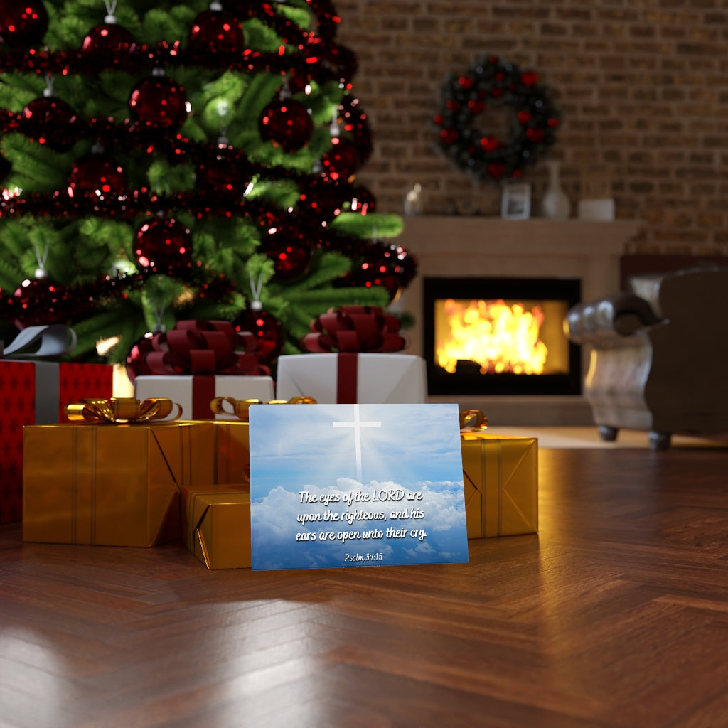 Scripture Walls The Righteous Psalm 34:15 Bible Verse Canvas Christian Wall Art Ready to Hang Unframed-Express Your Love Gifts