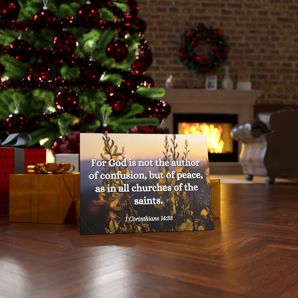 Scripture Walls The Saints 1 Corinthians 14:33 Bible Verse Canvas Christian Wall Art Ready to Hang Unframed-Express Your Love Gifts
