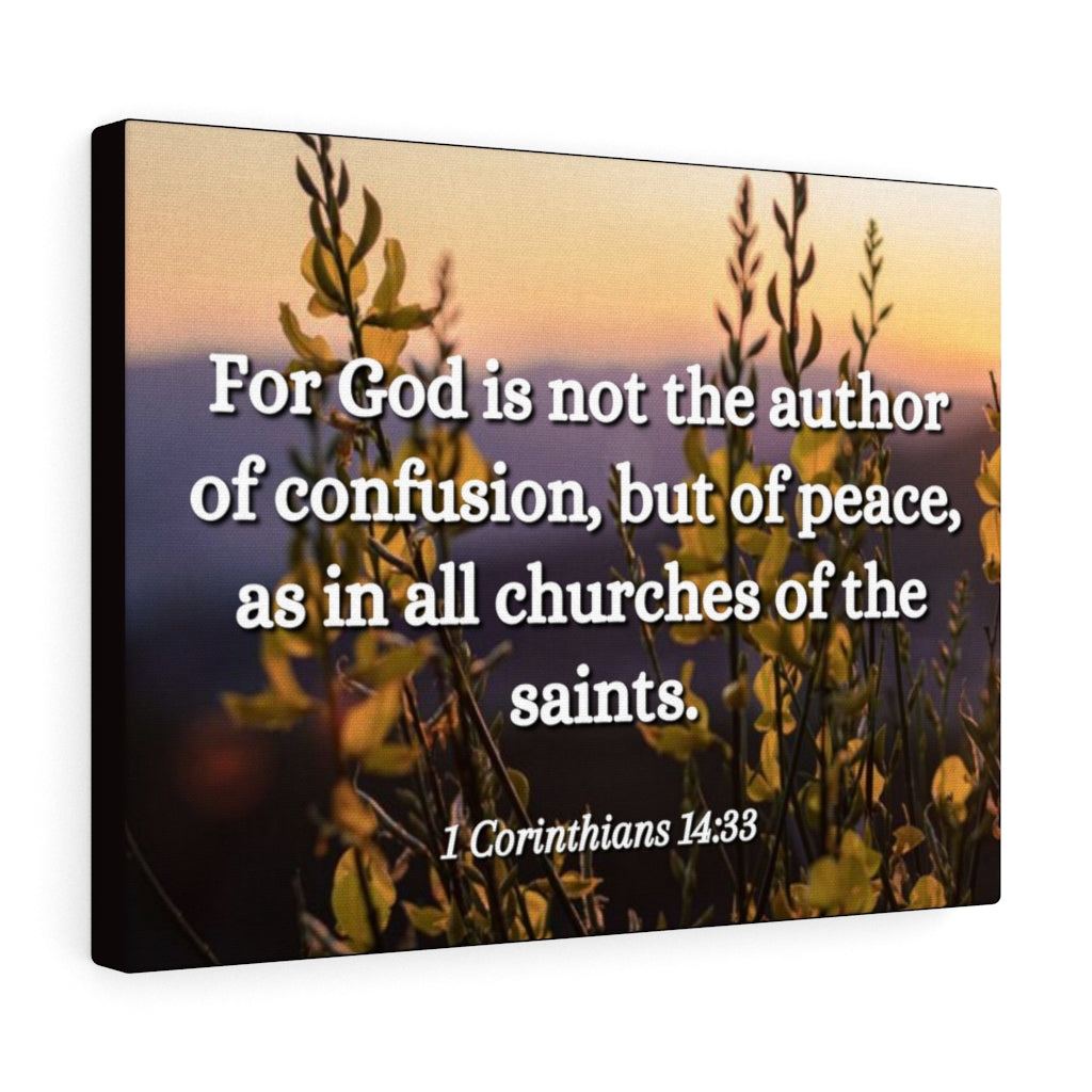 Scripture Walls The Saints 1 Corinthians 14:33 Bible Verse Canvas Christian Wall Art Ready to Hang Unframed-Express Your Love Gifts