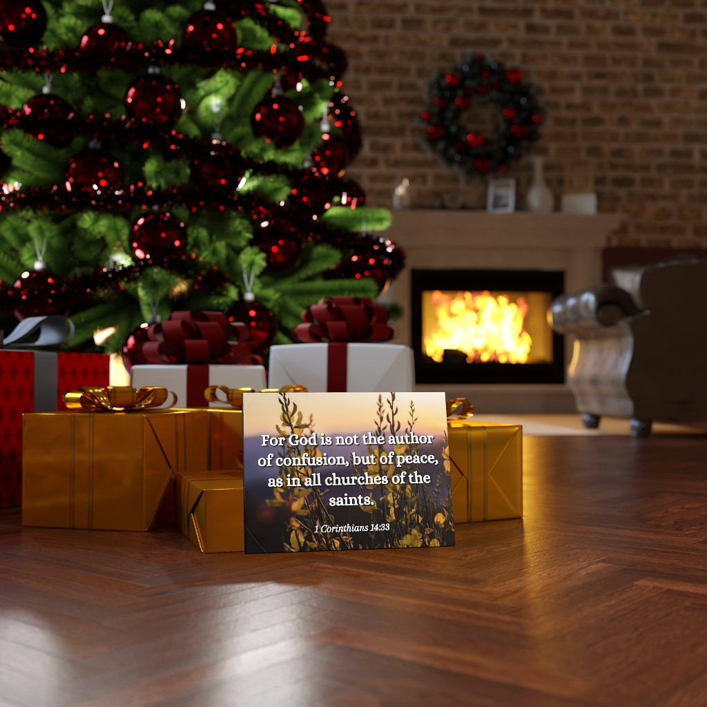 Scripture Walls The Saints 1 Corinthians 14:33 Bible Verse Canvas Christian Wall Art Ready to Hang Unframed-Express Your Love Gifts