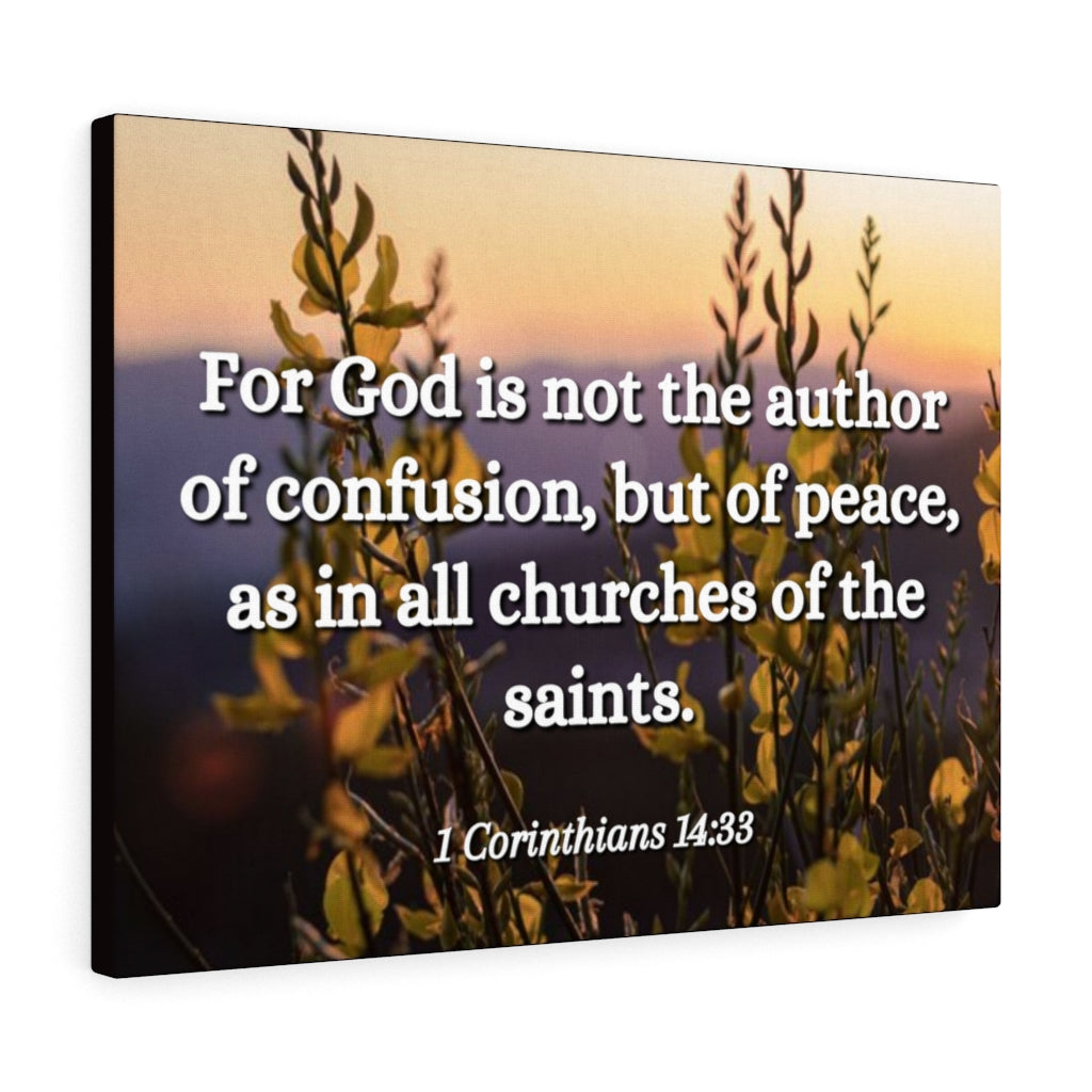 Scripture Walls The Saints 1 Corinthians 14:33 Bible Verse Canvas Christian Wall Art Ready to Hang Unframed-Express Your Love Gifts