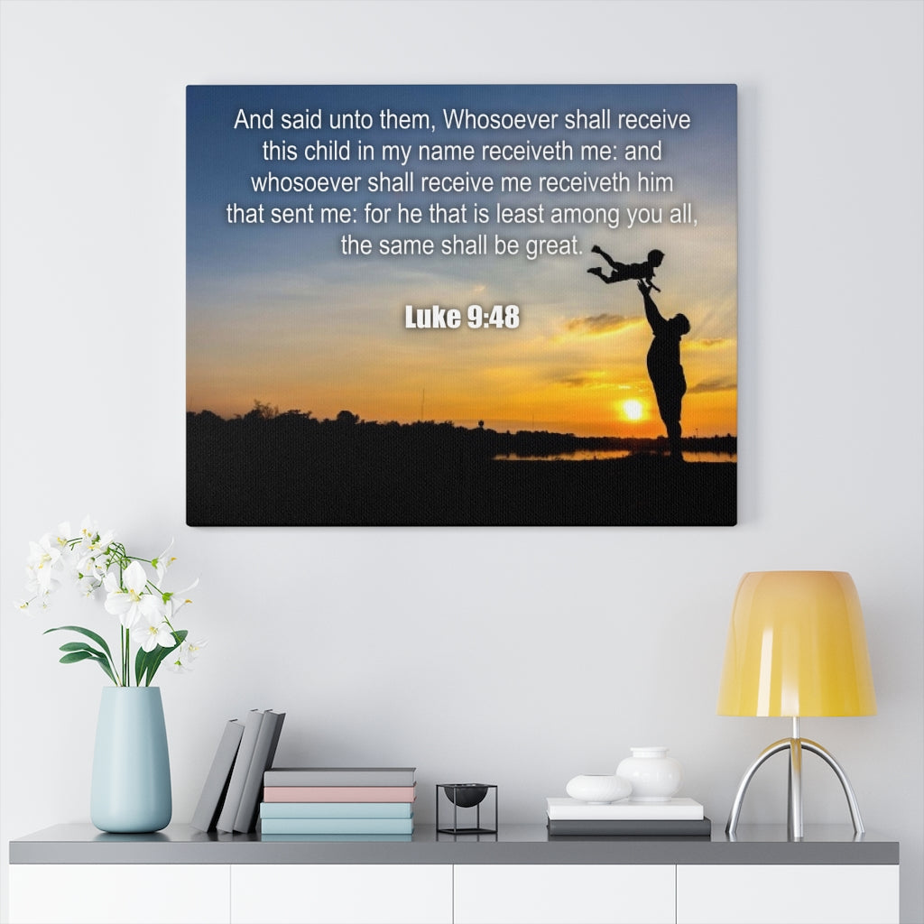 Scripture Walls The Same Shall Be Great Luke 9:48 Bible Verse Canvas Christian Wall Art Ready to Hang Unframed-Express Your Love Gifts