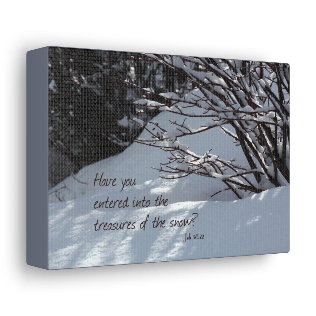 Scripture Walls The Treasures Job 38:22 Bible Verse Canvas Christian Wall Art Ready to Hang Unframed-Express Your Love Gifts