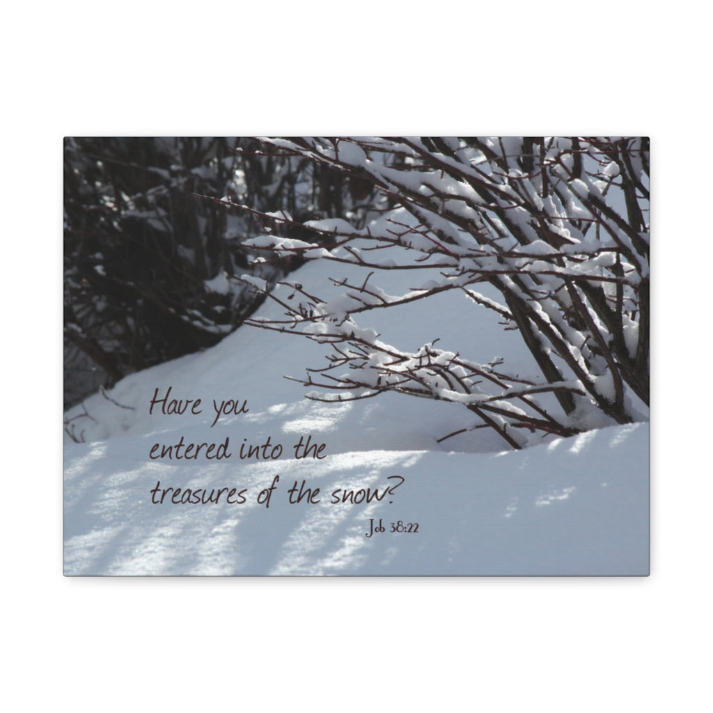 Scripture Walls The Treasures Job 38:22 Bible Verse Canvas Christian Wall Art Ready to Hang Unframed-Express Your Love Gifts