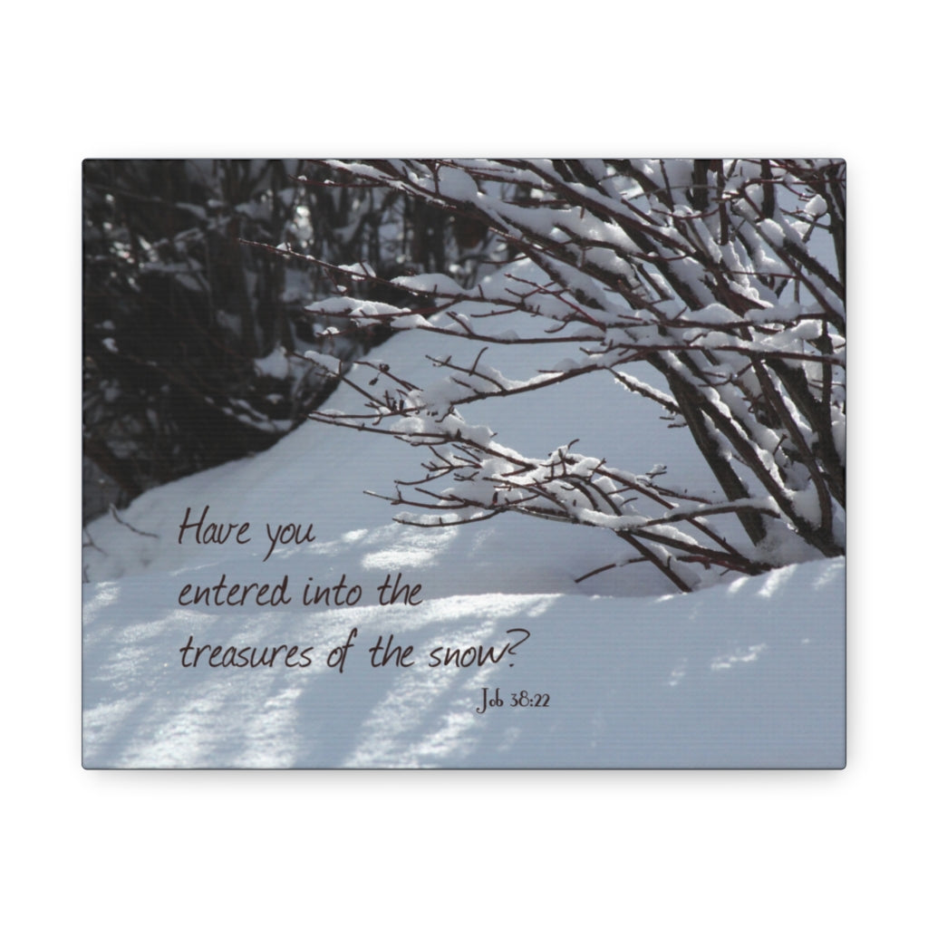 Scripture Walls The Treasures Job 38:22 Bible Verse Canvas Christian Wall Art Ready to Hang Unframed-Express Your Love Gifts