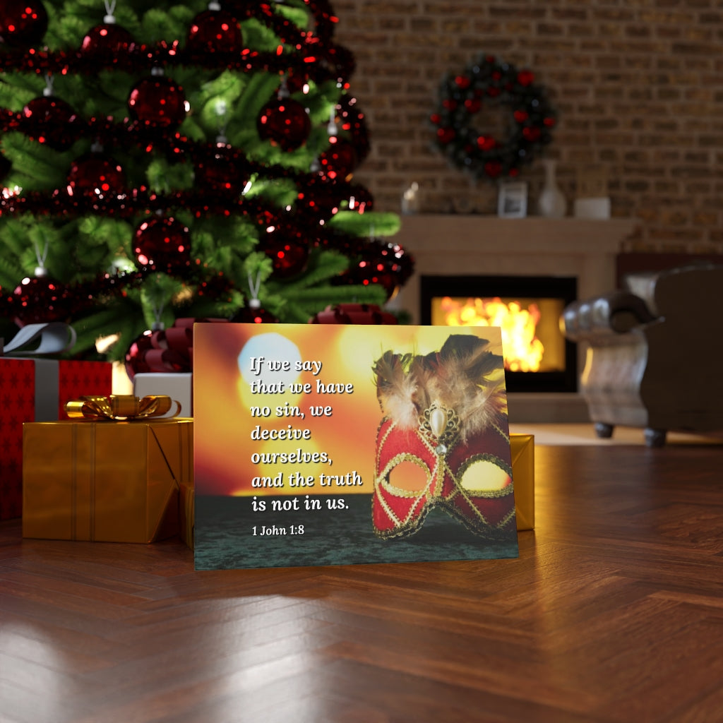 Scripture Walls The Truth 1 John 1:8 Bible Verse Canvas Christian Wall Art Ready to Hang Unframed-Express Your Love Gifts