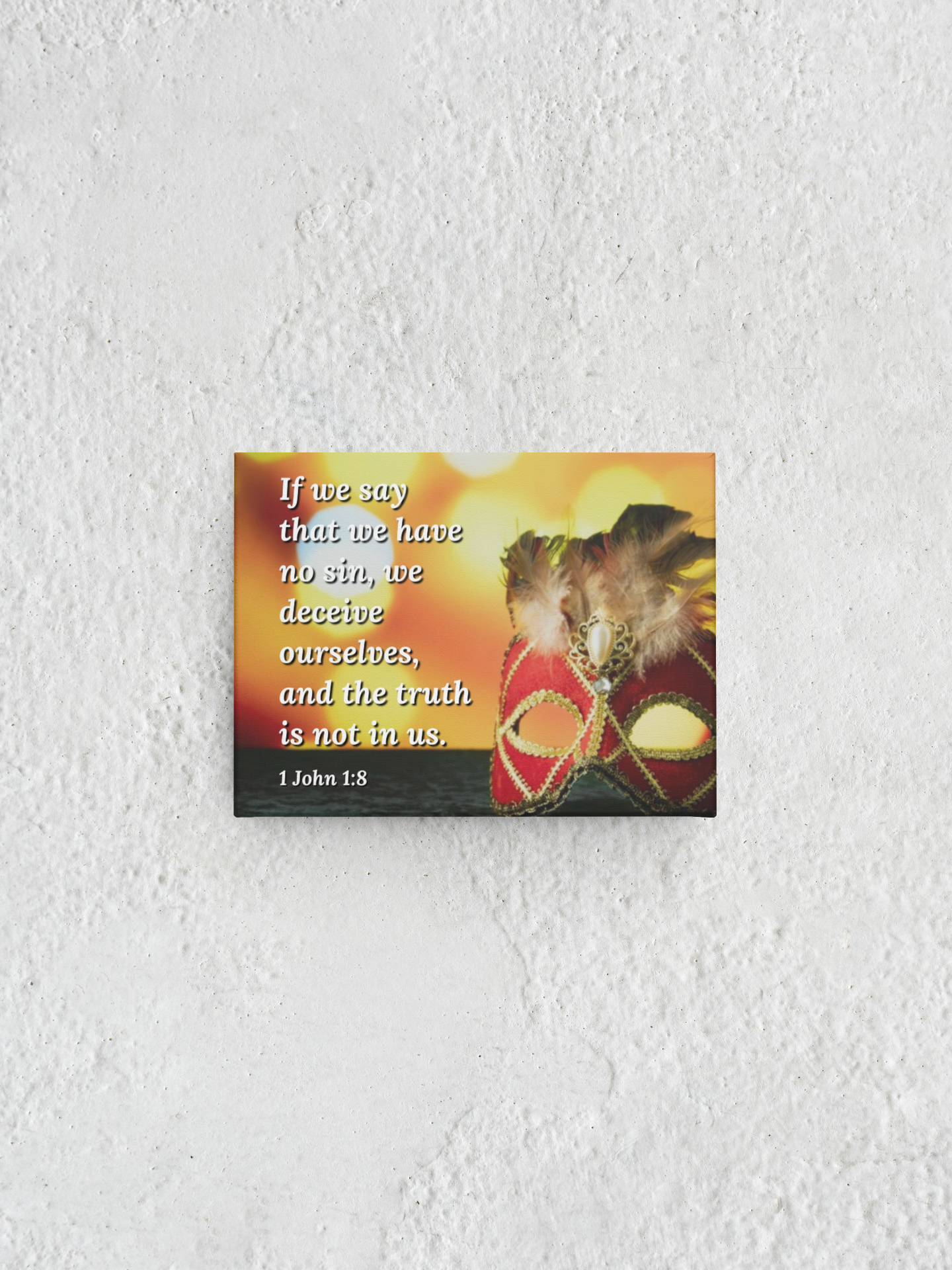 Scripture Walls The Truth 1 John 1:8 Bible Verse Canvas Christian Wall Art Ready to Hang Unframed-Express Your Love Gifts