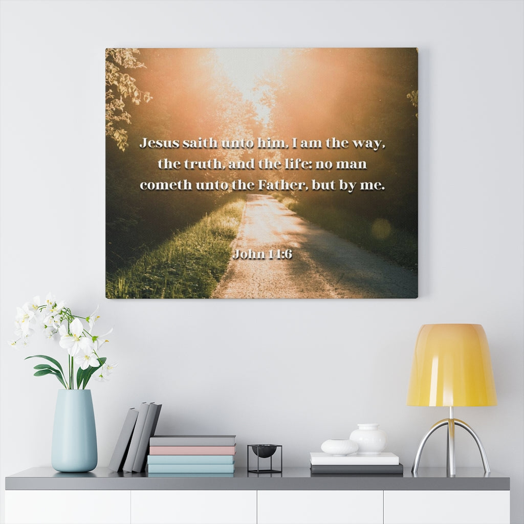Scripture Walls The Truth And The Life John 14:6 Bible Verse Canvas Christian Wall Art Ready to Hang Unframed-Express Your Love Gifts