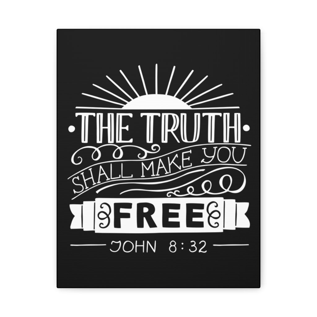 Scripture Walls The Truth Shall Make You Free John 8:32 Christian Wall Art Bible Verse Print Ready To Hang Unframed-Express Your Love Gifts