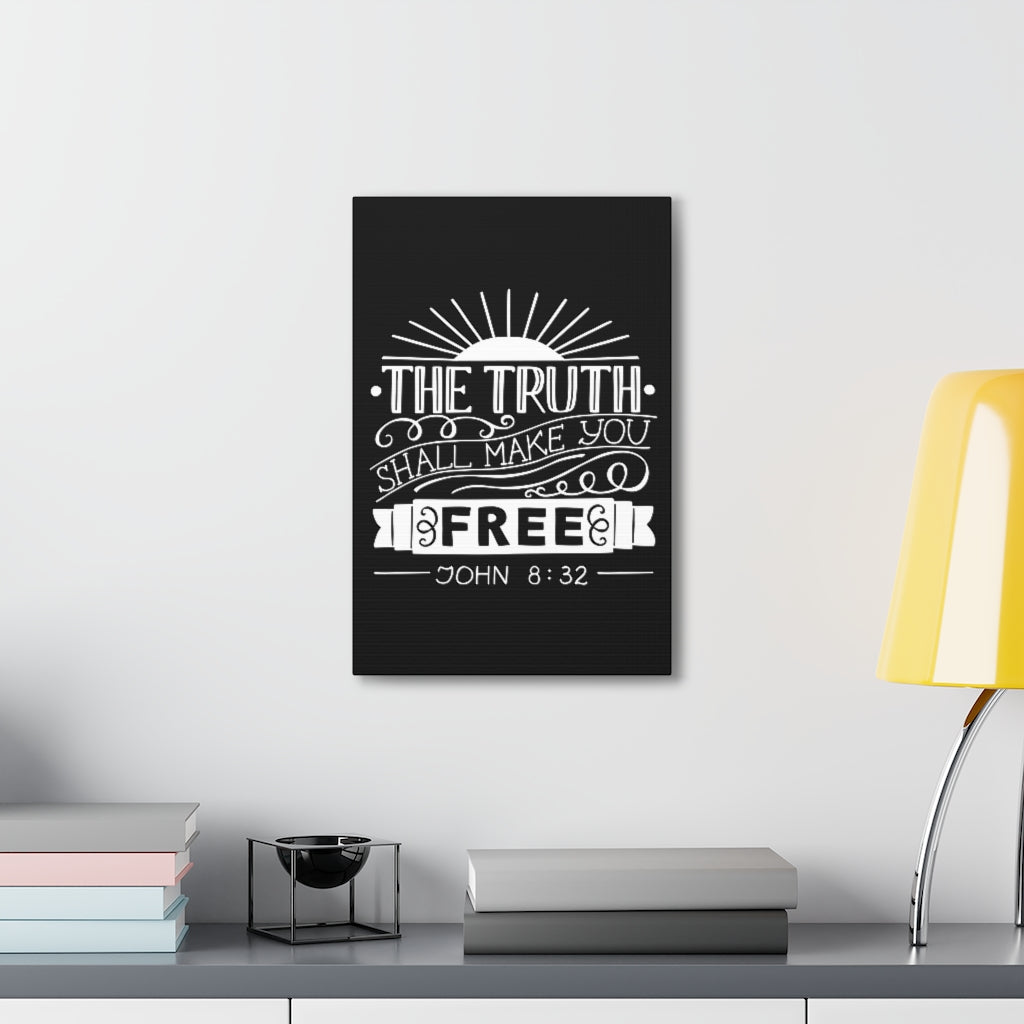 Scripture Walls The Truth Shall Make You Free John 8:32 Christian Wall Art Bible Verse Print Ready To Hang Unframed-Express Your Love Gifts