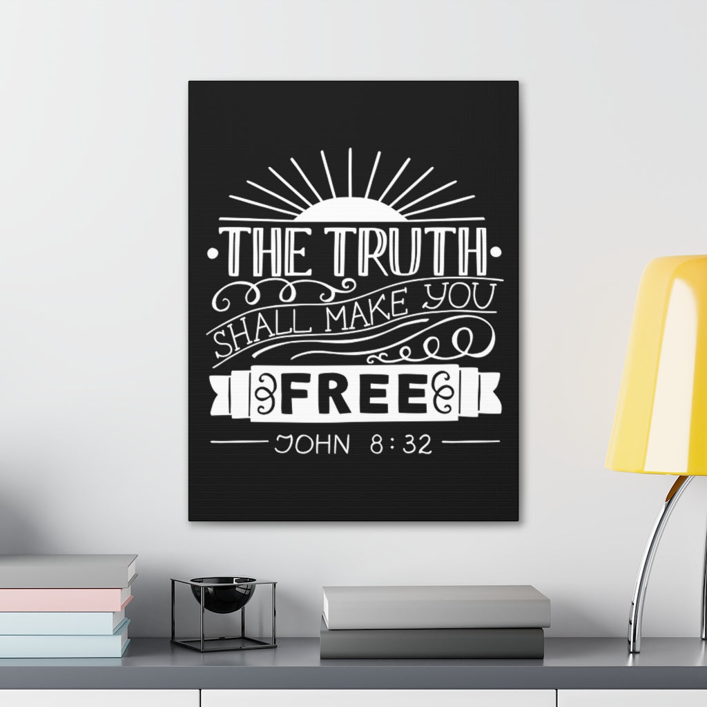 Scripture Walls The Truth Shall Make You Free John 8:32 Christian Wall Art Bible Verse Print Ready To Hang Unframed-Express Your Love Gifts
