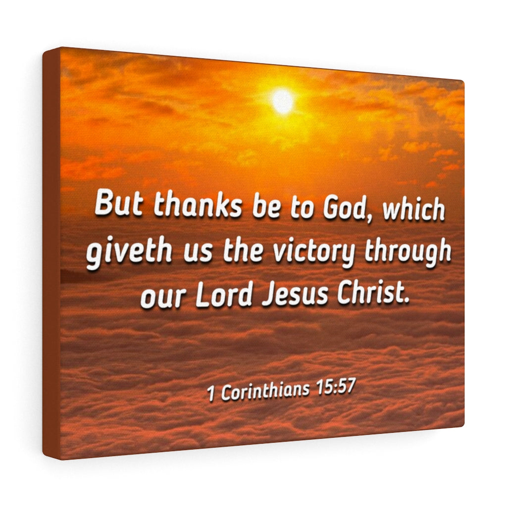 Scripture Walls The Victory 1 Corinthians 15:57 Bible Verse Canvas Christian Wall Art Ready to Hang Unframed-Express Your Love Gifts