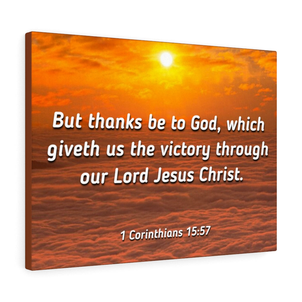 Scripture Walls The Victory 1 Corinthians 15:57 Bible Verse Canvas Christian Wall Art Ready to Hang Unframed-Express Your Love Gifts