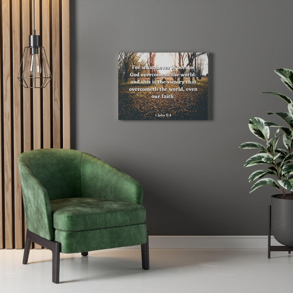 Scripture Walls The Victory 1 John 5:4 Bible Verse Canvas Christian Wall Art Ready to Hang Unframed-Express Your Love Gifts