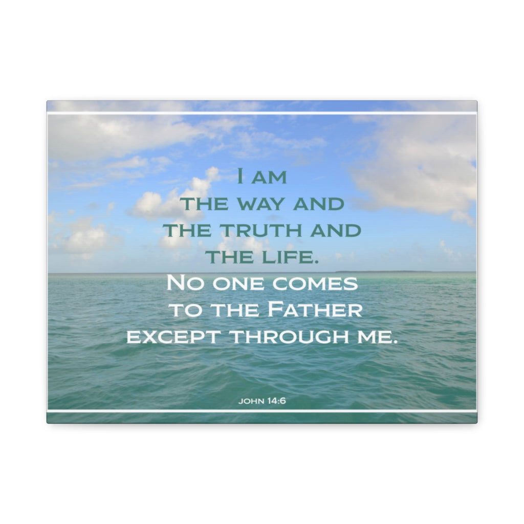 Scripture Walls The Way And The Truth John 14:6 Bible Verse Canvas Christian Wall Art Ready to Hang Unframed-Express Your Love Gifts