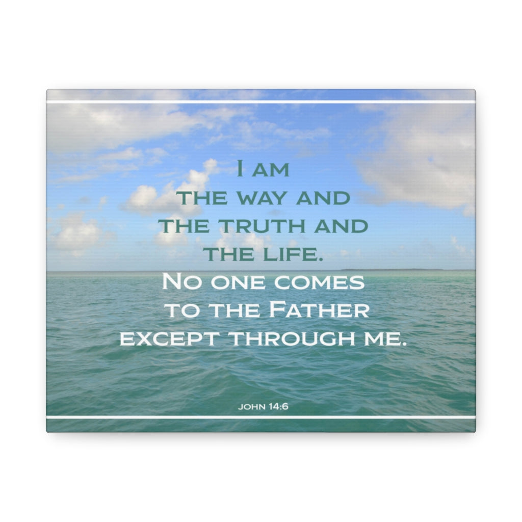 Scripture Walls The Way And The Truth John 14:6 Bible Verse Canvas Christian Wall Art Ready to Hang Unframed-Express Your Love Gifts
