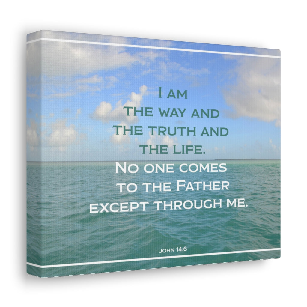 Scripture Walls The Way And The Truth John 14:6 Bible Verse Canvas Christian Wall Art Ready to Hang Unframed-Express Your Love Gifts