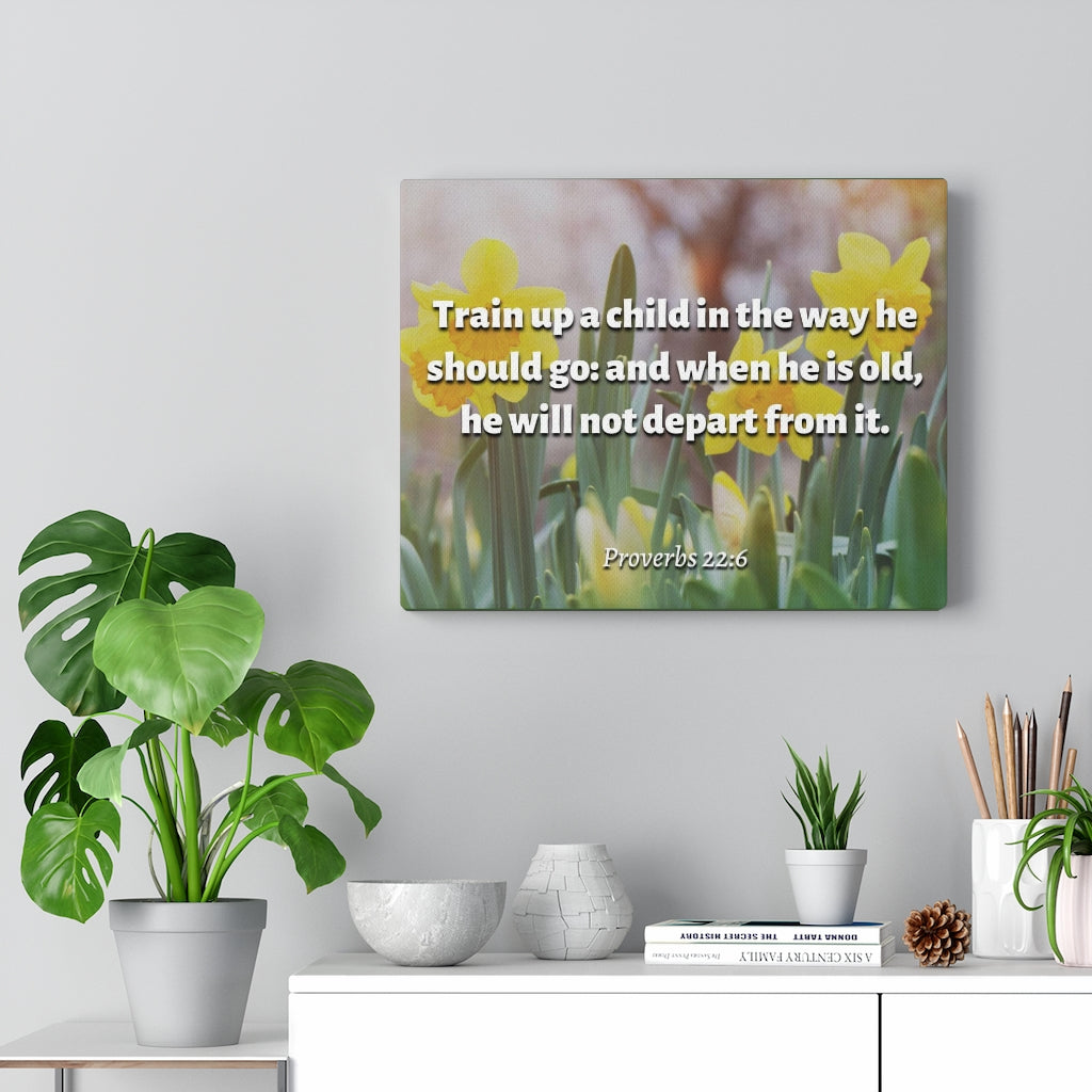 Scripture Walls The Way He Should Go Proverbs 2:26 Bible Verse Canvas Christian Wall Art Ready to Hang Unframed-Express Your Love Gifts