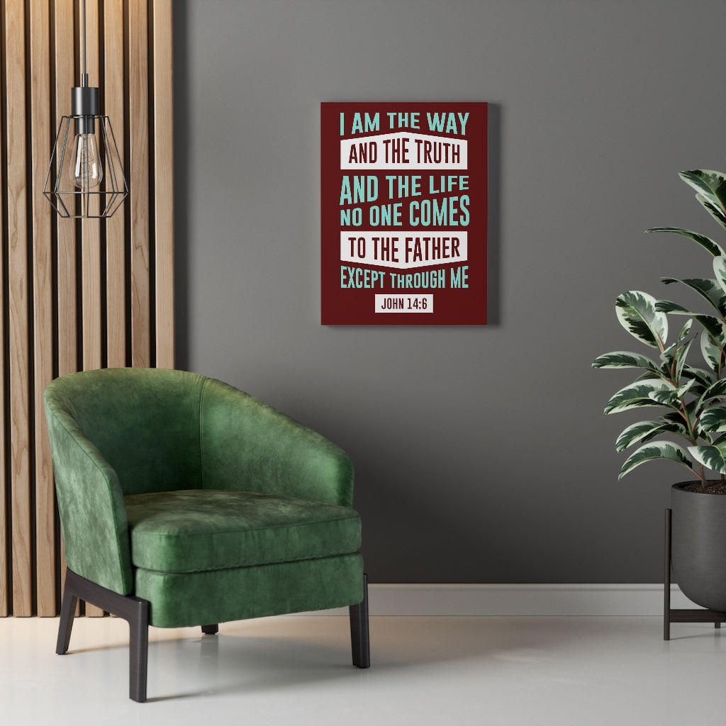 Scripture Walls The Way John 14:6 Bible Verse Canvas Christian Wall Art Ready to Hang Unframed-Express Your Love Gifts