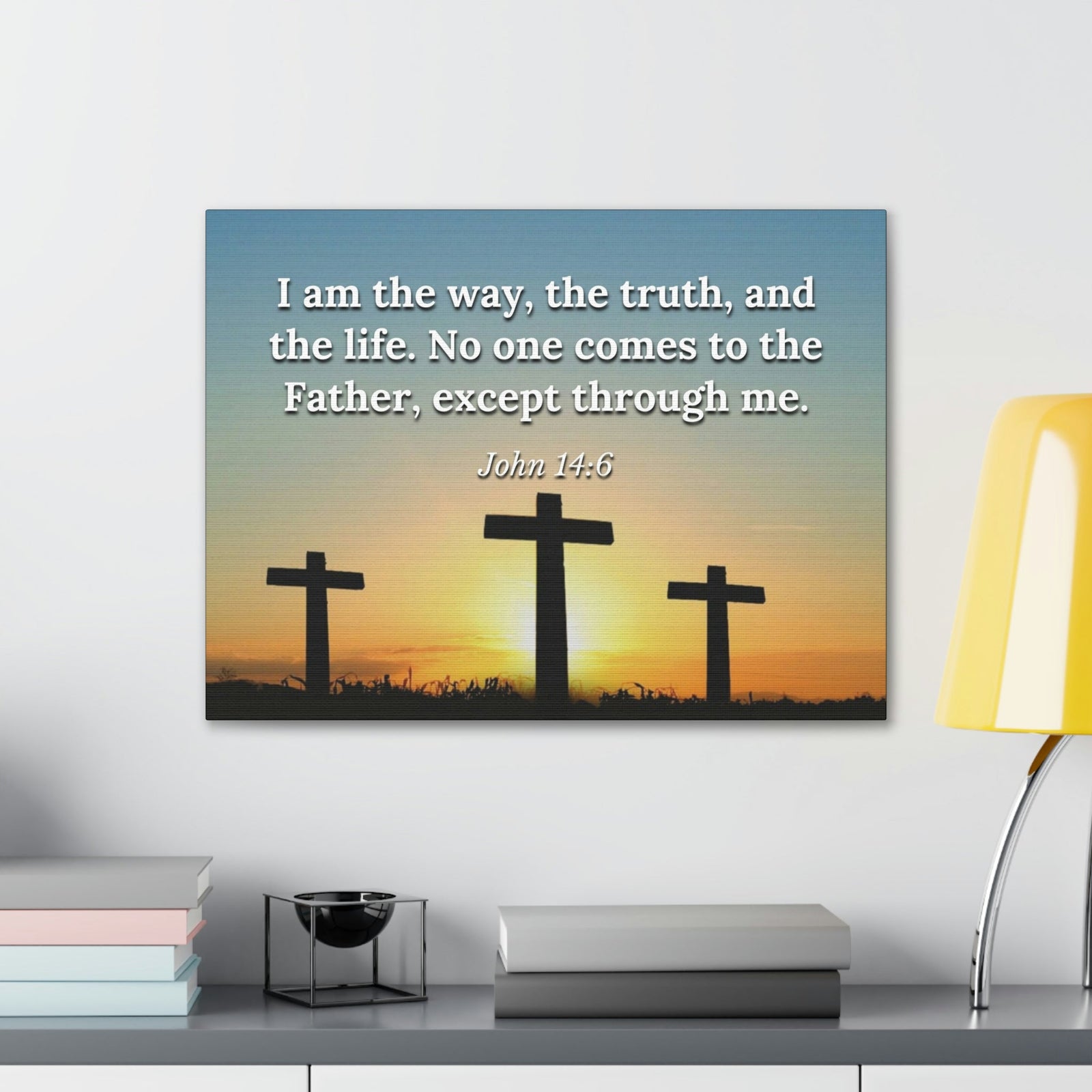 Scripture Walls The Way John 14:6 Sunset Christian Wall Art Bible Verse Print Ready to Hang Unframed-Express Your Love Gifts