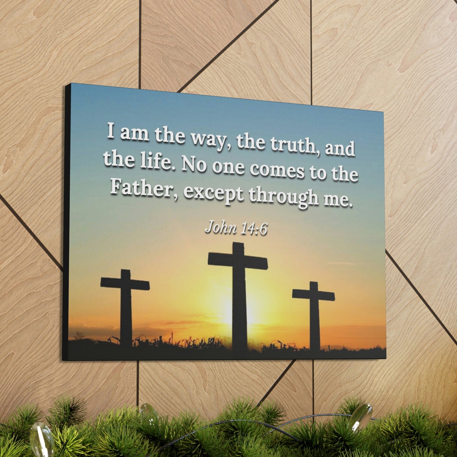 Scripture Walls The Way John 14:6 Sunset Christian Wall Art Bible Verse Print Ready to Hang Unframed-Express Your Love Gifts