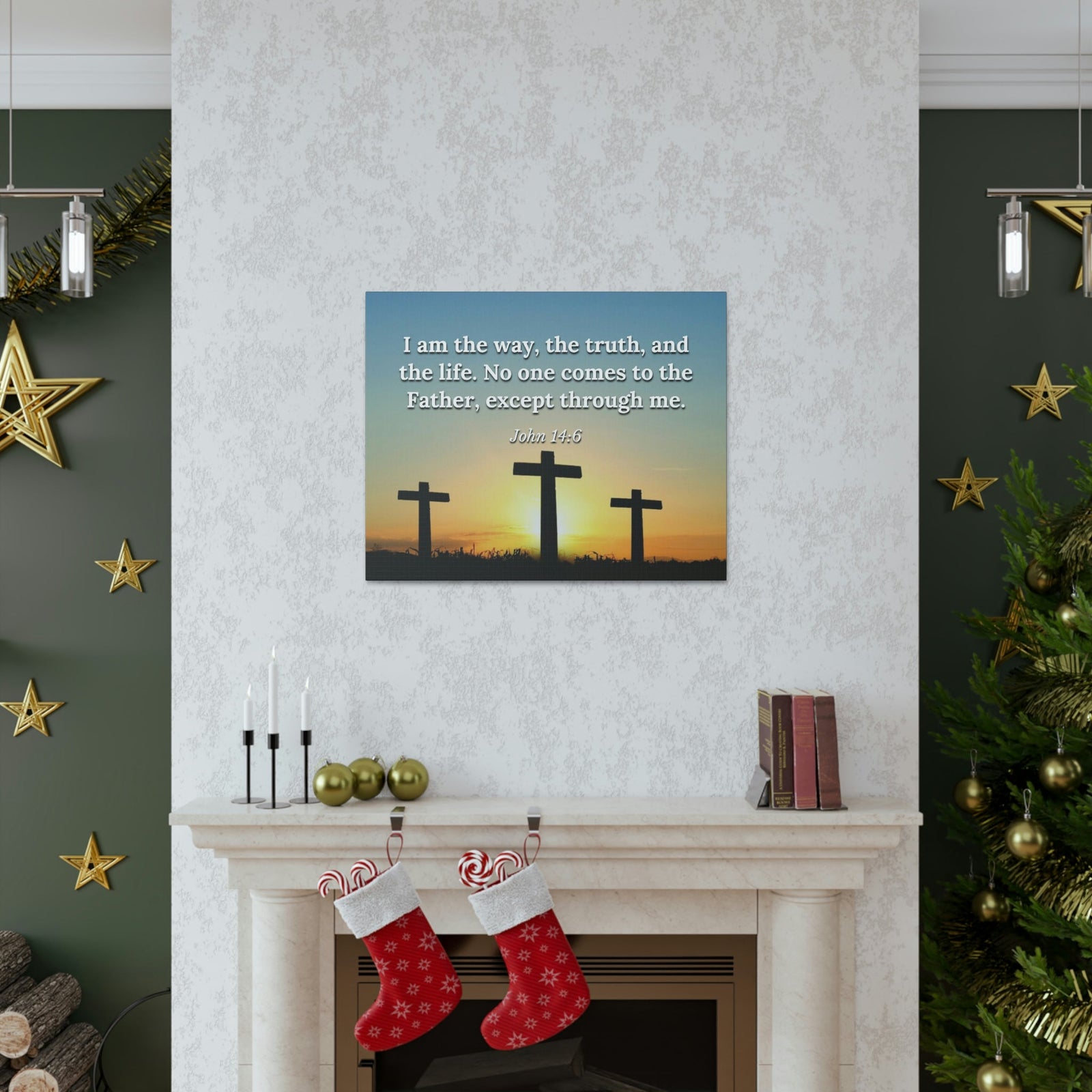 Scripture Walls The Way John 14:6 Sunset Christian Wall Art Bible Verse Print Ready to Hang Unframed-Express Your Love Gifts