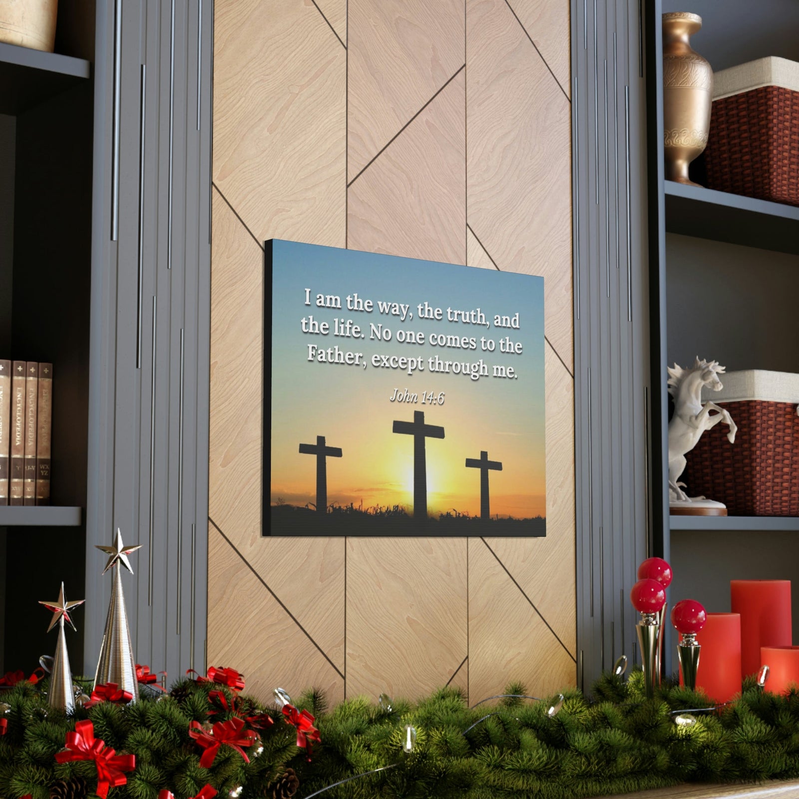 Scripture Walls The Way John 14:6 Sunset Christian Wall Art Bible Verse Print Ready to Hang Unframed-Express Your Love Gifts