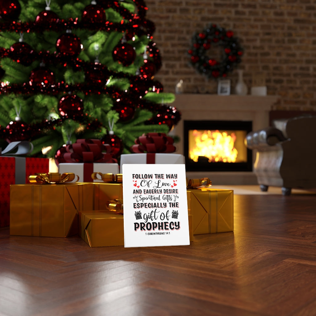 Scripture Walls The Way Of Love 1 Corinthians 14:1 Bible Verse Canvas Christian Wall Art Ready to Hang Unframed-Express Your Love Gifts