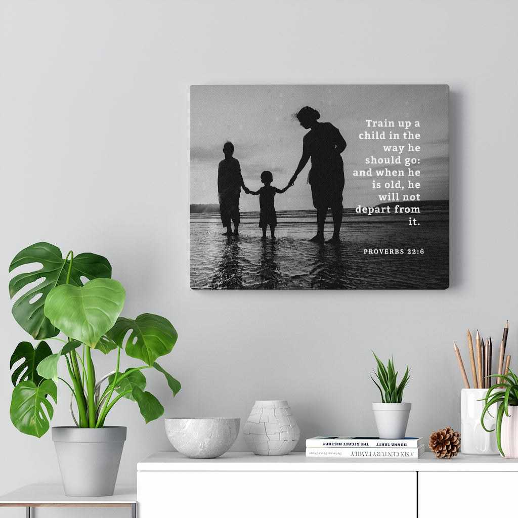 Scripture Walls The Way Proverbs 22:6 Bible Verse Canvas Christian Wall Art Ready to Hang Unframed-Express Your Love Gifts