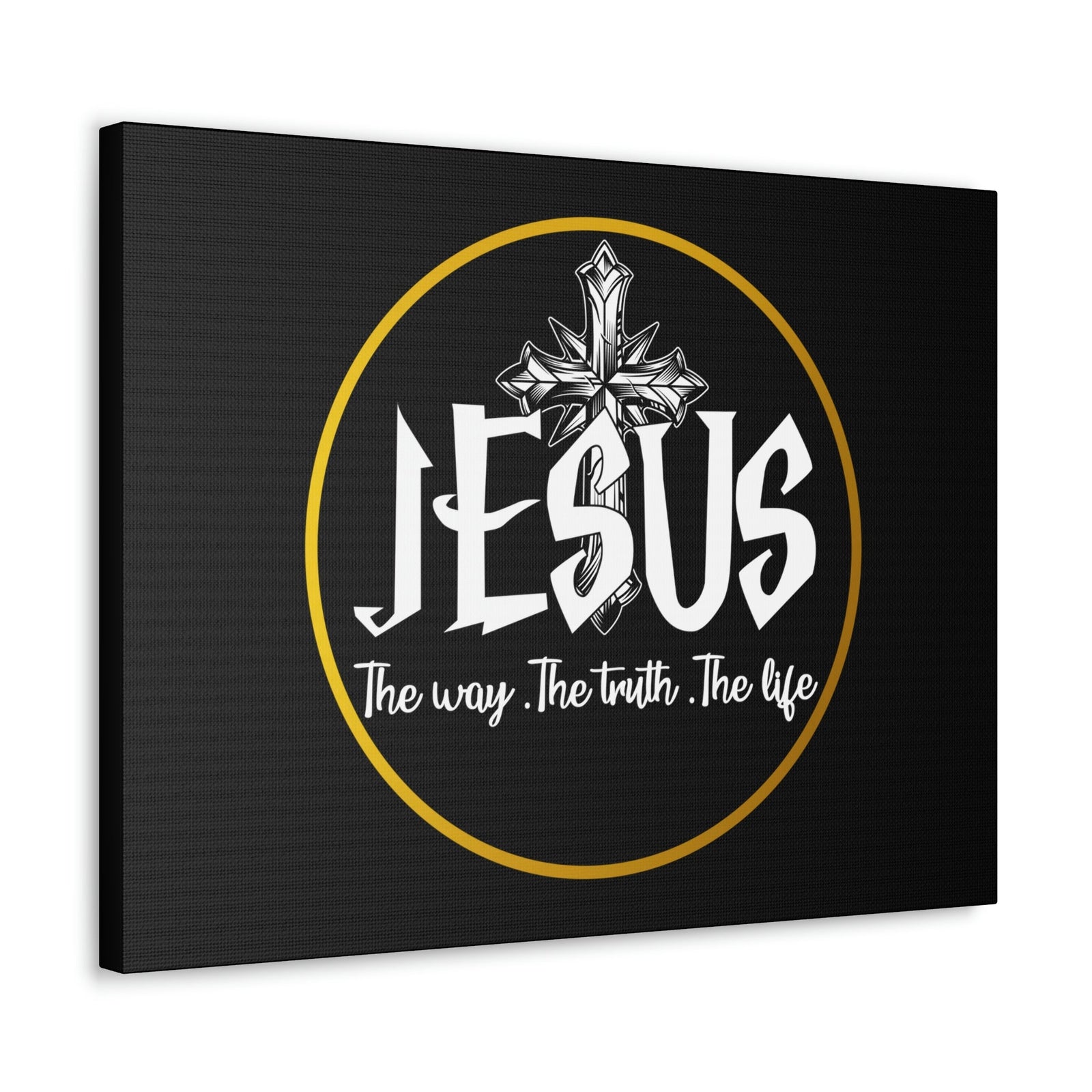 Scripture Walls The Way, The Truth, The Life John 14:6 Black Christian Wall Art Bible Verse Print Ready to Hang Unframed-Express Your Love Gifts
