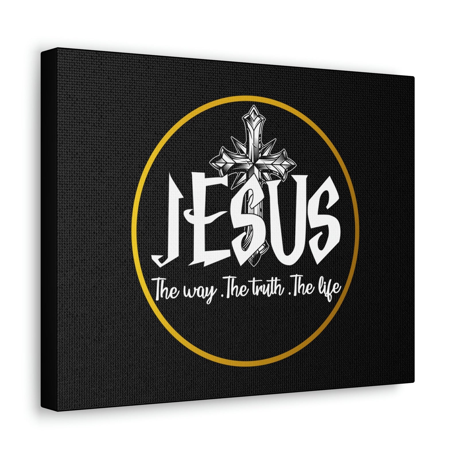 Scripture Walls The Way, The Truth, The Life John 14:6 Black Christian Wall Art Bible Verse Print Ready to Hang Unframed-Express Your Love Gifts