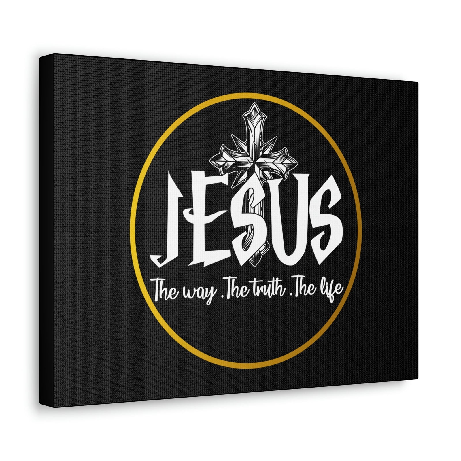 Scripture Walls The Way, The Truth, The Life John 14:6 Black Christian Wall Art Bible Verse Print Ready to Hang Unframed-Express Your Love Gifts