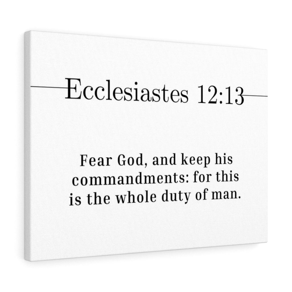Scripture Walls The Whole Duty Ecclesiastes 12:13 Bible Verse Canvas Christian Wall Art Ready to Hang Unframed-Express Your Love Gifts