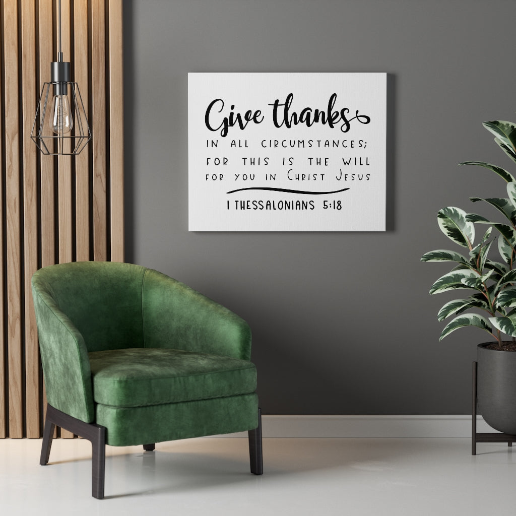 Scripture Walls The Will 1 Thessalonians 5:18 Bible Verse Canvas Christian Wall Art Ready to Hang Unframed-Express Your Love Gifts