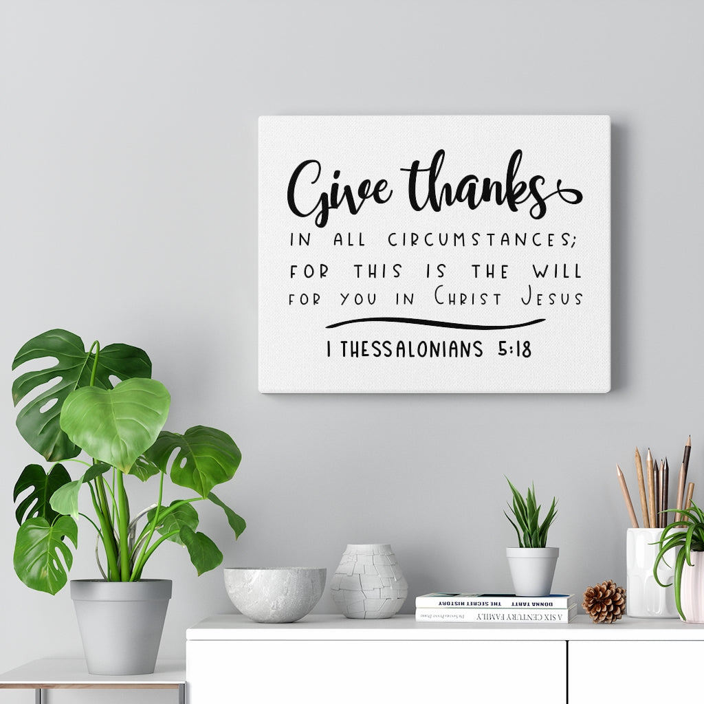 Scripture Walls The Will 1 Thessalonians 5:18 Bible Verse Canvas Christian Wall Art Ready to Hang Unframed-Express Your Love Gifts