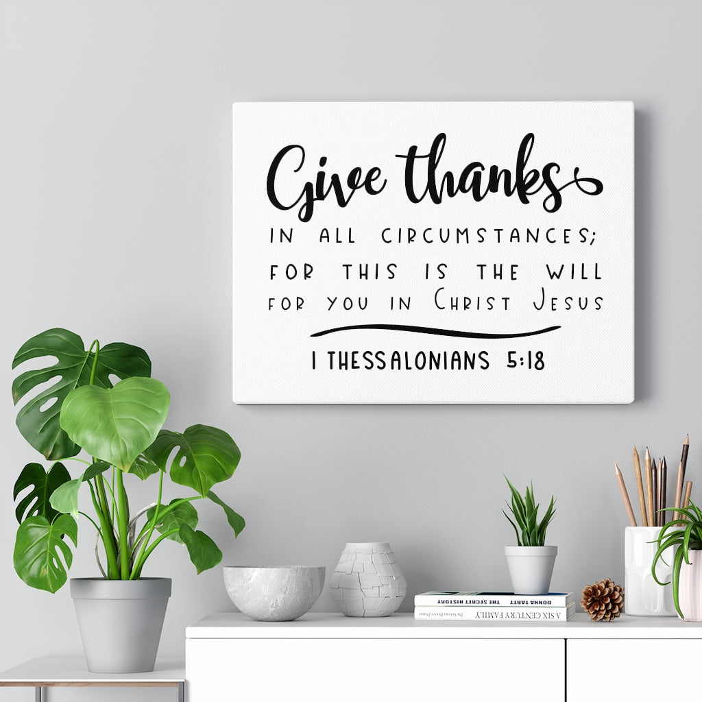 Scripture Walls The Will 1 Thessalonians 5:18 Bible Verse Canvas Christian Wall Art Ready to Hang Unframed-Express Your Love Gifts