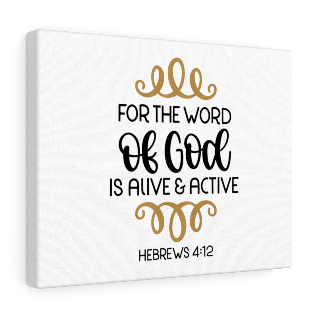 Scripture Walls The Word Of God Hebrews 4:12 Bible Verse Canvas Christian Wall Art Ready to Hang Unframed-Express Your Love Gifts