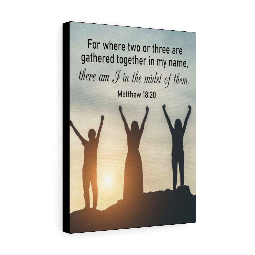 Scripture Walls There Am I in The Midst of Them Matthew 18:20 Wall Art Christian Home Decor Unframed-Express Your Love Gifts