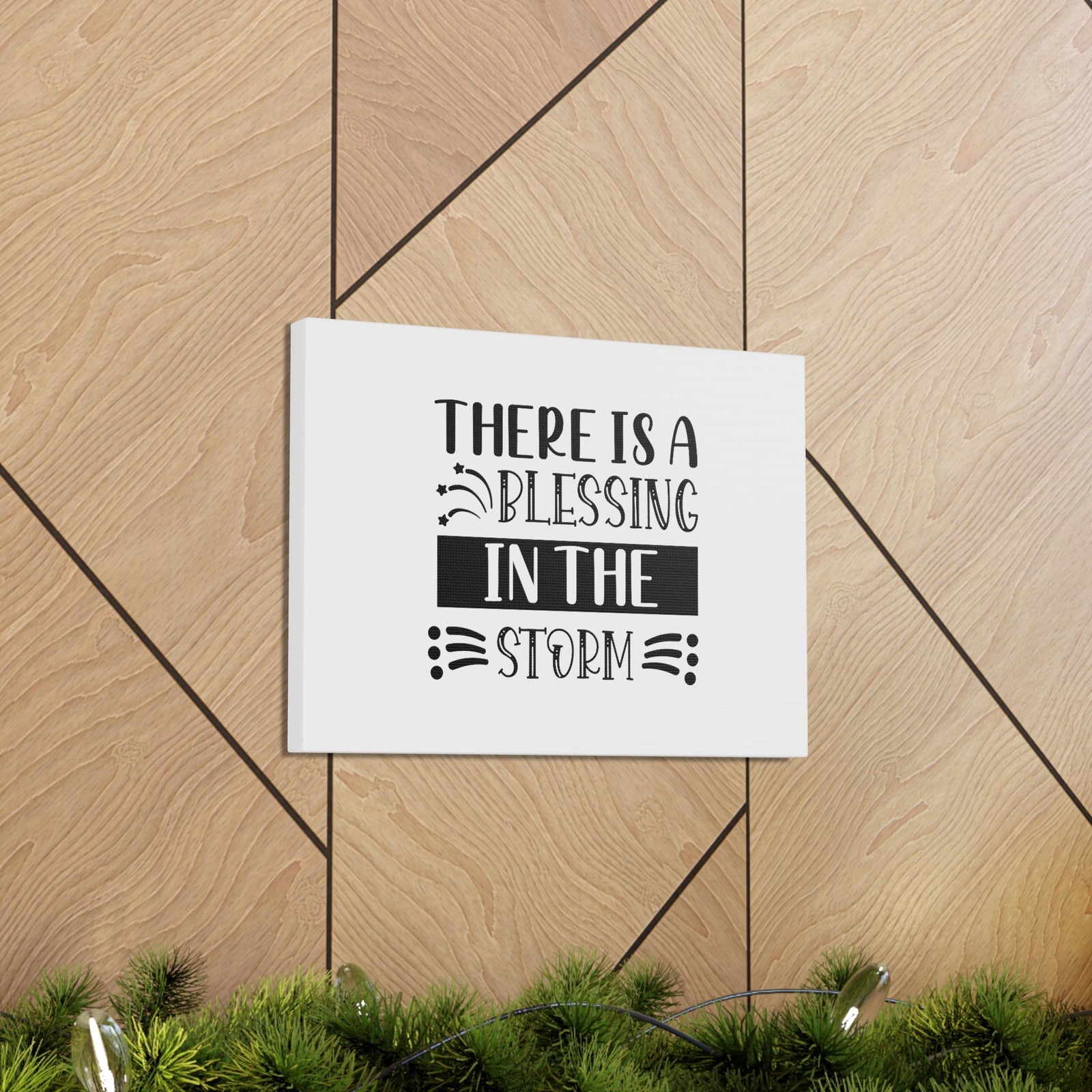 Scripture Walls There Is A Blessing In The Storm Isaiah 4:6 Christian Wall Art Bible Verse Print Ready to Hang Unframed-Express Your Love Gifts
