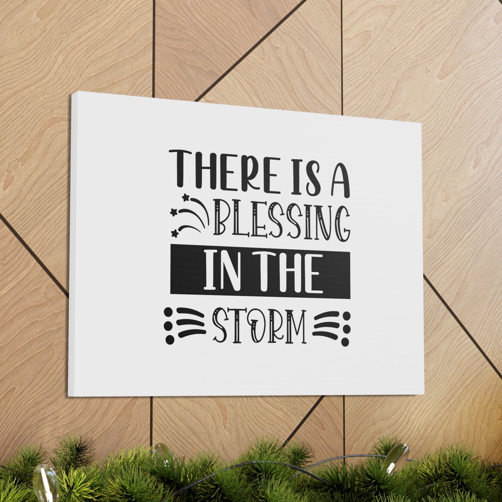 Scripture Walls There Is A Blessing In The Storm Isaiah 4:6 Christian Wall Art Bible Verse Print Ready to Hang Unframed-Express Your Love Gifts