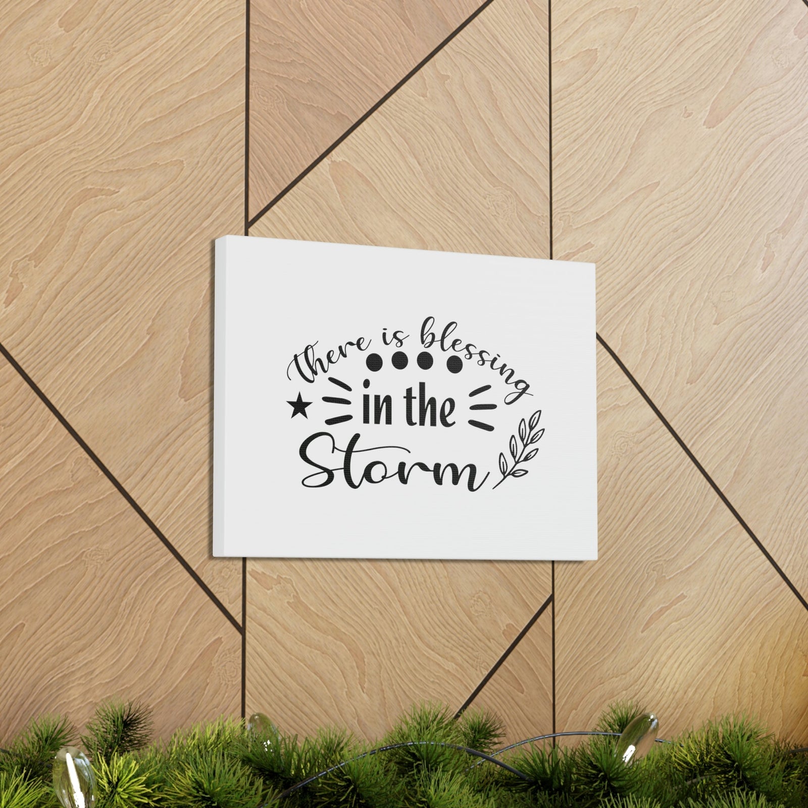 Scripture Walls There Is Blessing In The Storm Isaiah 43:2 Christian Wall Art Bible Verse Print Ready to Hang Unframed-Express Your Love Gifts
