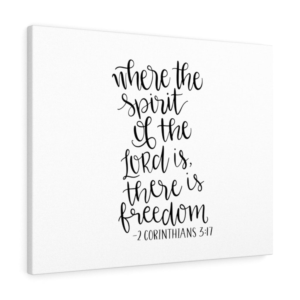 Scripture Walls There Is Freedom 2 Corinthians 3:17 Bible Verse Canvas Christian Wall Art Ready to Hang Unframed-Express Your Love Gifts