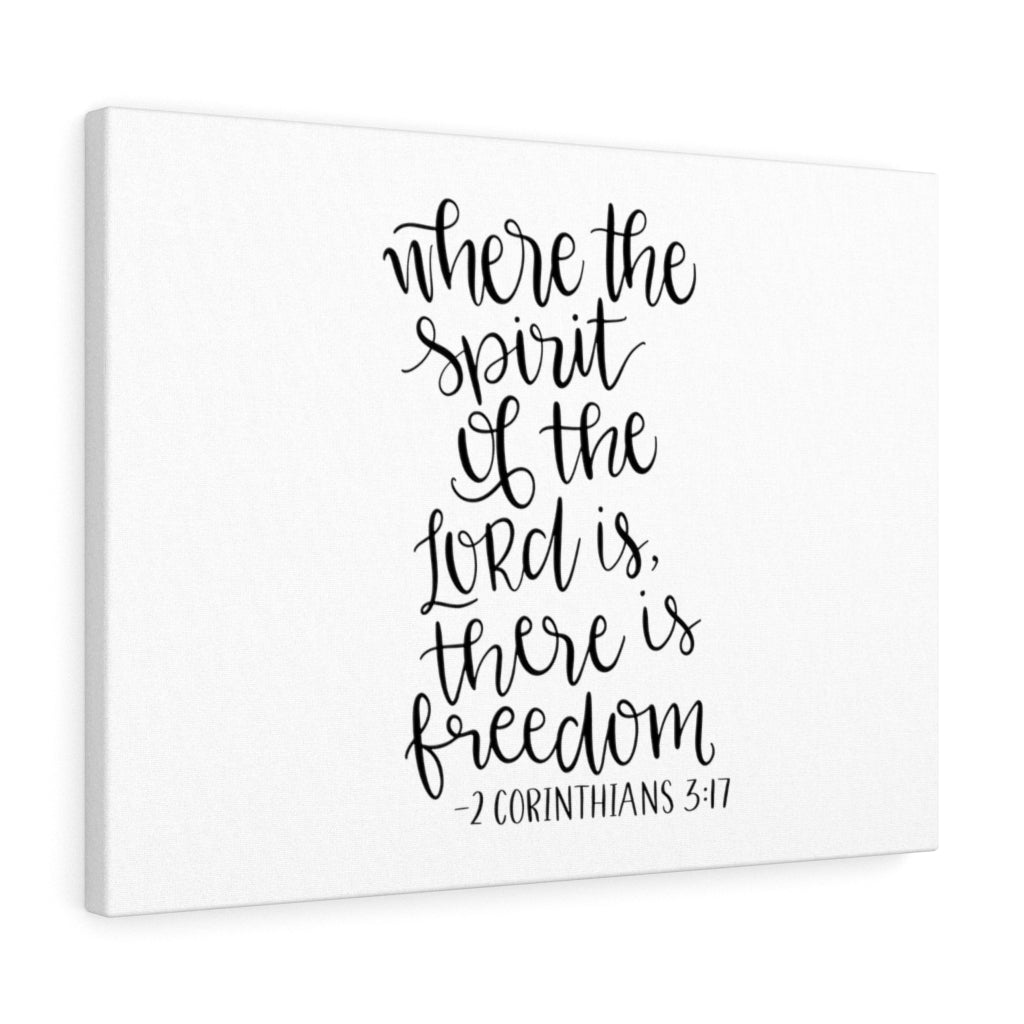 Scripture Walls There Is Freedom 2 Corinthians 3:17 Bible Verse Canvas Christian Wall Art Ready to Hang Unframed-Express Your Love Gifts