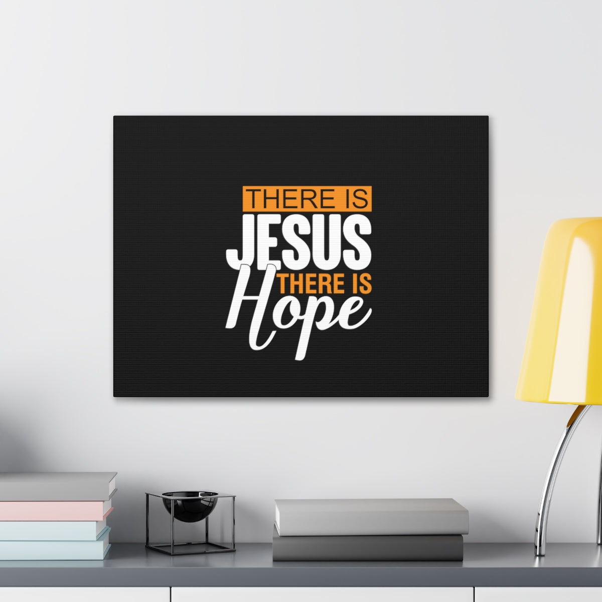 Scripture Walls There Is Jesus There Is Hope Titus 2:13 Black Christian Wall Art Bible Verse Print Ready to Hang Unframed-Express Your Love Gifts
