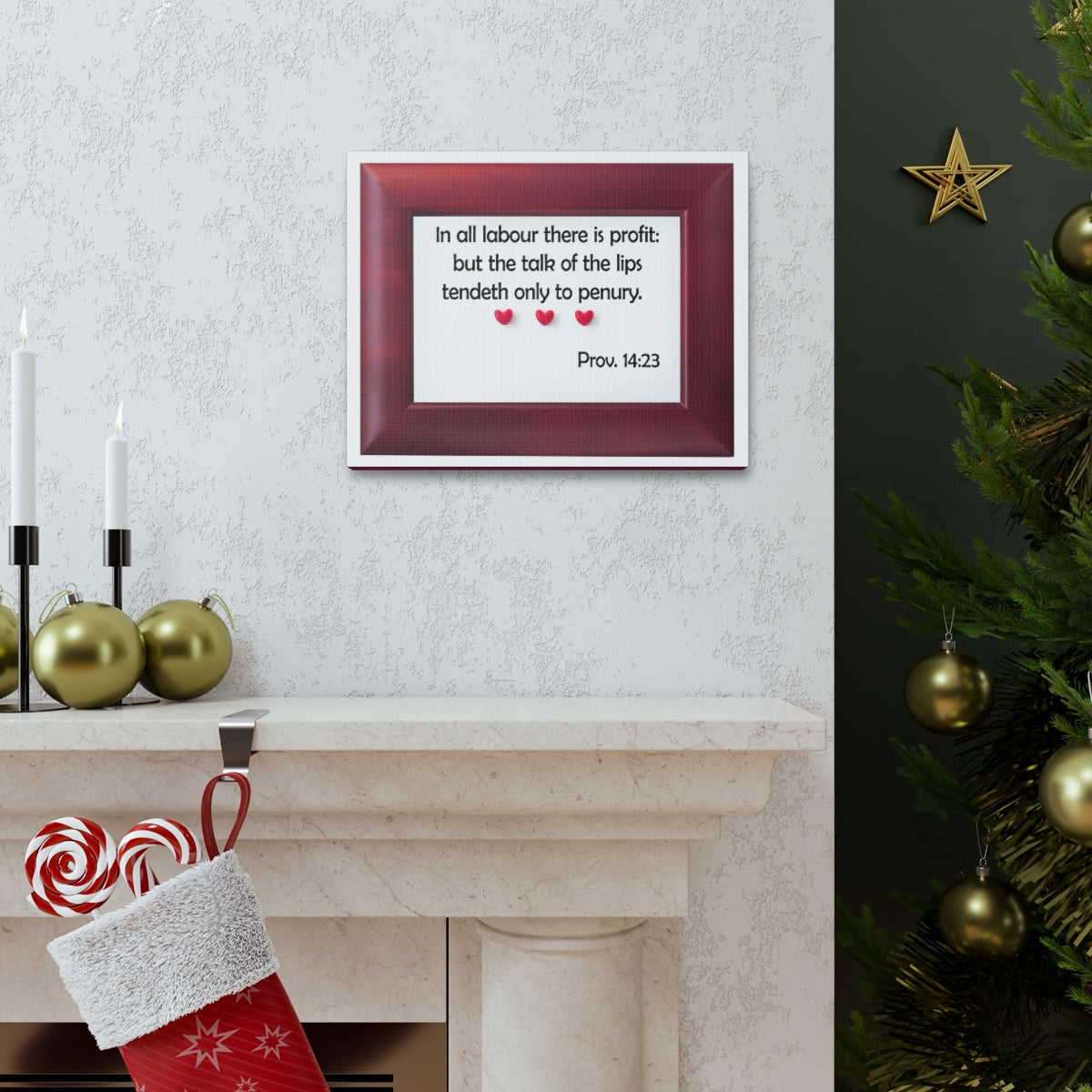 Scripture Walls There Is Profit Proverbs 14:23 Bible Verse Canvas Christian Wall Art Bible Verse Print Ready To Hang Unframed-Express Your Love Gifts