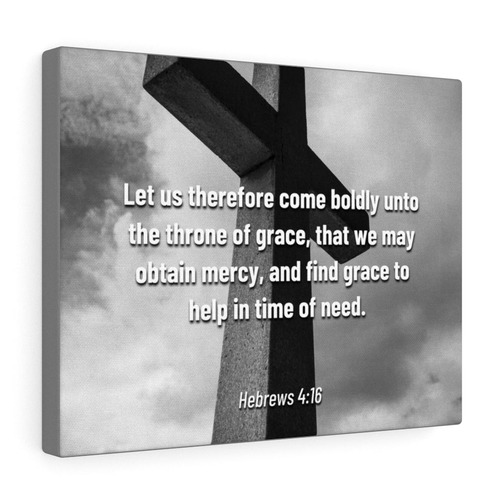 Scripture Walls Therefore Come Boldly Hebrews 4:16 Bible Verse Canvas Christian Wall Art Ready to Hang Unframed-Express Your Love Gifts