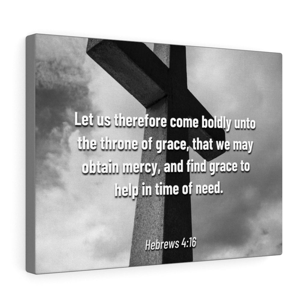 Scripture Walls Therefore Come Boldly Hebrews 4:16 Bible Verse Canvas Christian Wall Art Ready to Hang Unframed-Express Your Love Gifts