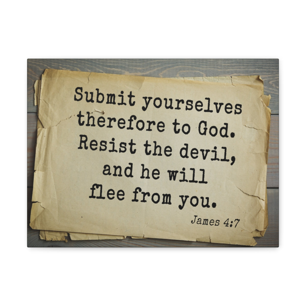 Scripture Walls Therefore To God James 4:7 Bible Verse Canvas Christian Wall Art Bible Verse Print Ready To Hang Unframed-Express Your Love Gifts